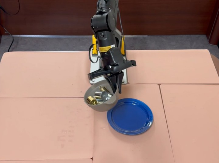 Real Piper arm holding a weighted bowl